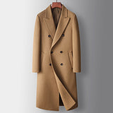 Men's Double-Breasted Overcoat – Wool Blend