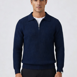 Men's Quarter Zip Sweater – Waffle Knit