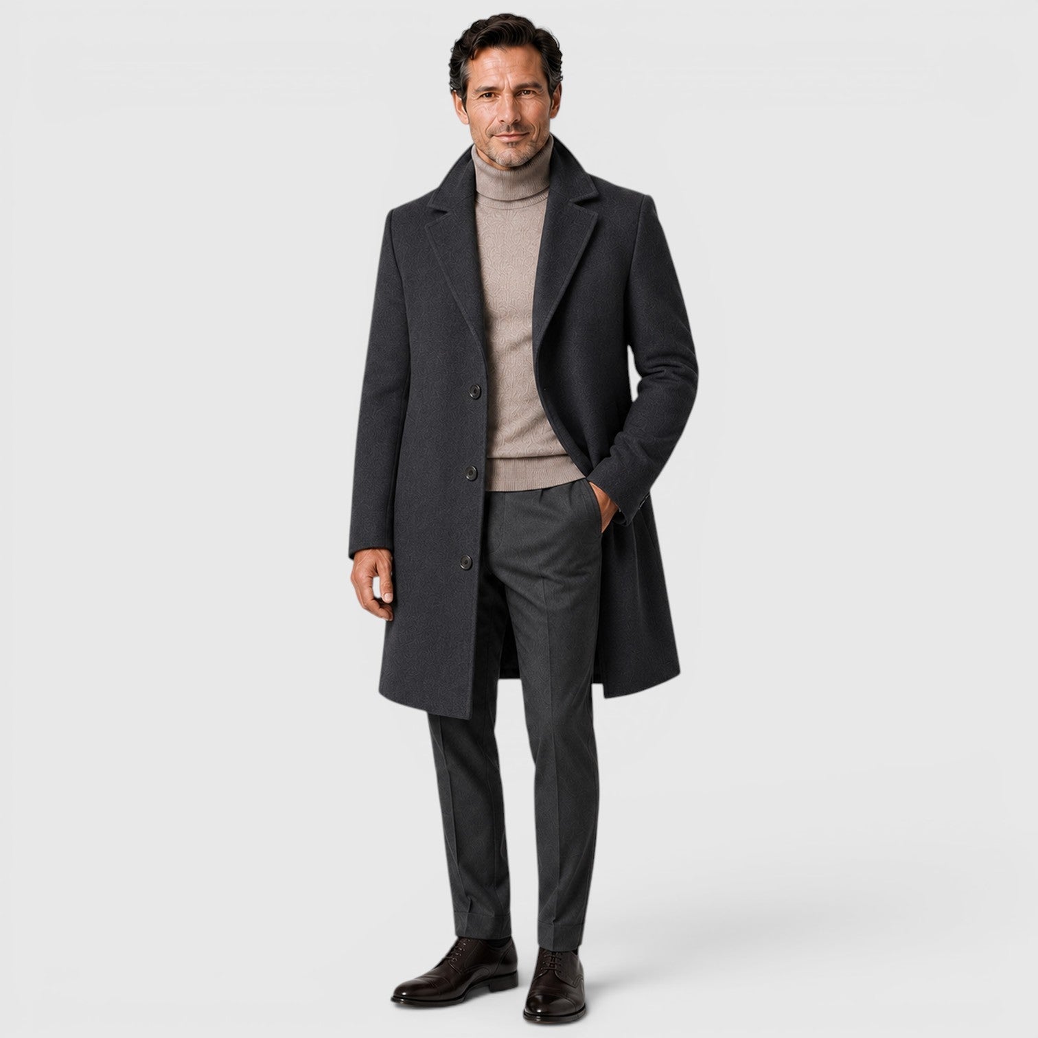 Men's Trench Coat – Wool Blend