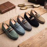 Men's Suede Buckle Loafers – Understated Style