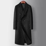 Men's Double-Breasted Overcoat – Wool Blend